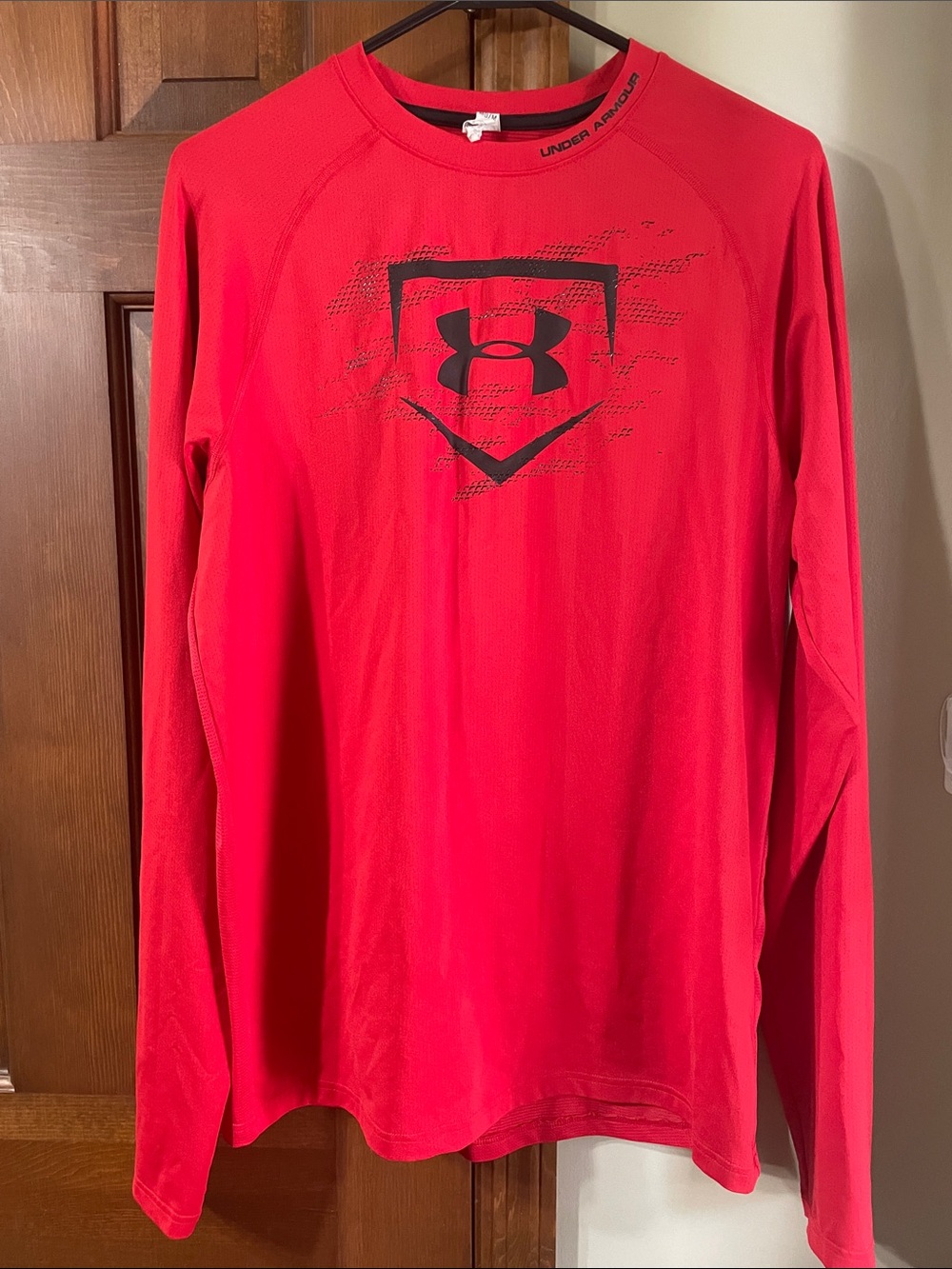 Under Armour Red Performance Tee with Black Trim